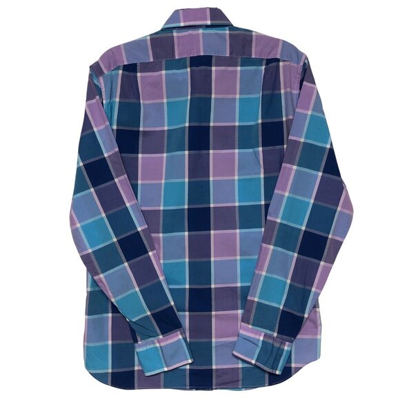 J.Crew Mens Lightweight Plaid Shirt Slim Fit‎ 100% Cotton MD - Picture 4 of 5